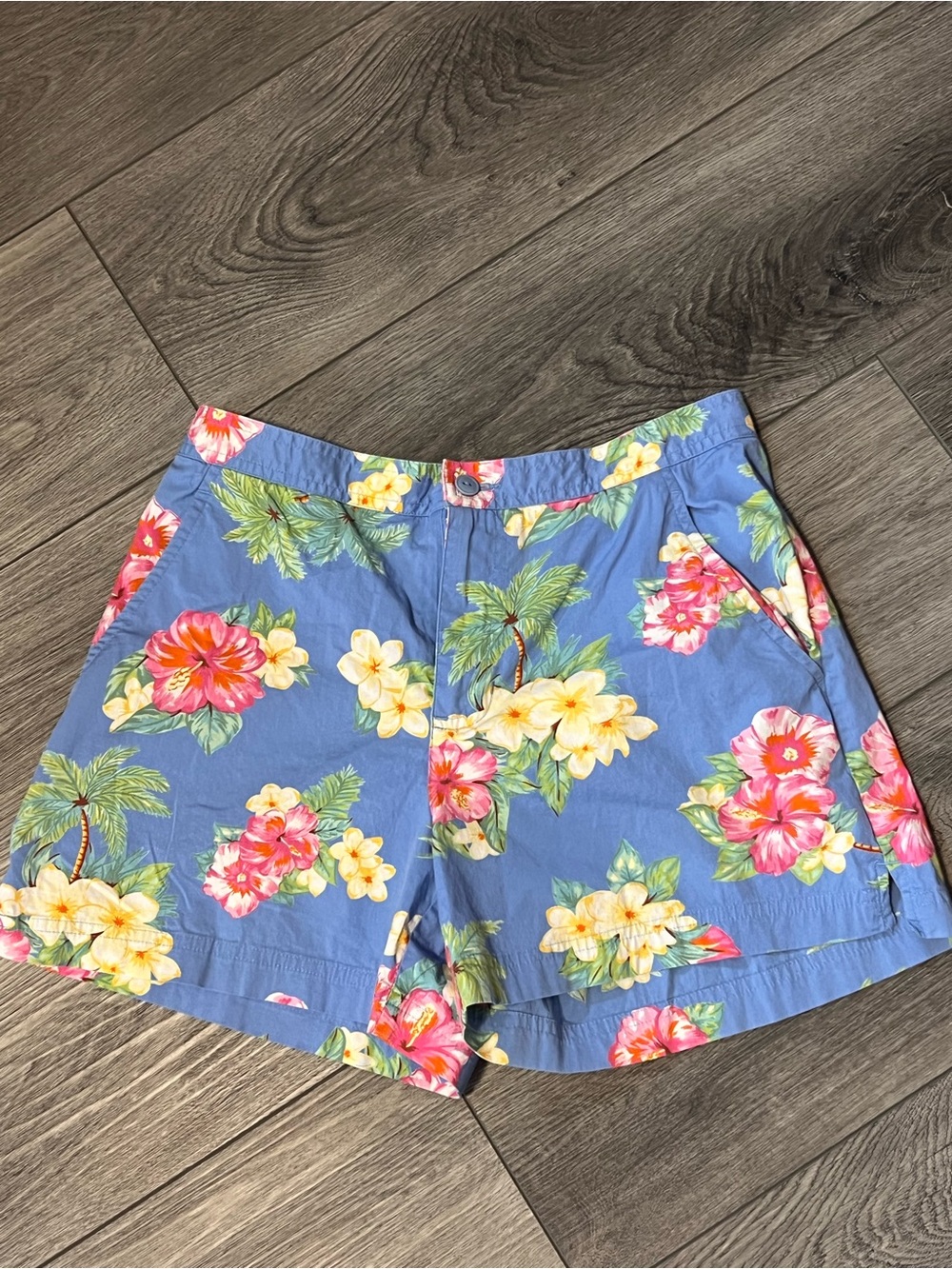 Ralph Lauren-Blue Tropical Floral Summer Shorts